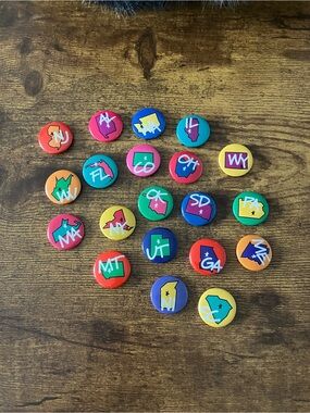 American Girl of Today Grin Pins - State Series